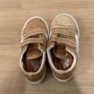 Vans Kids Glittery Gold Sneakers